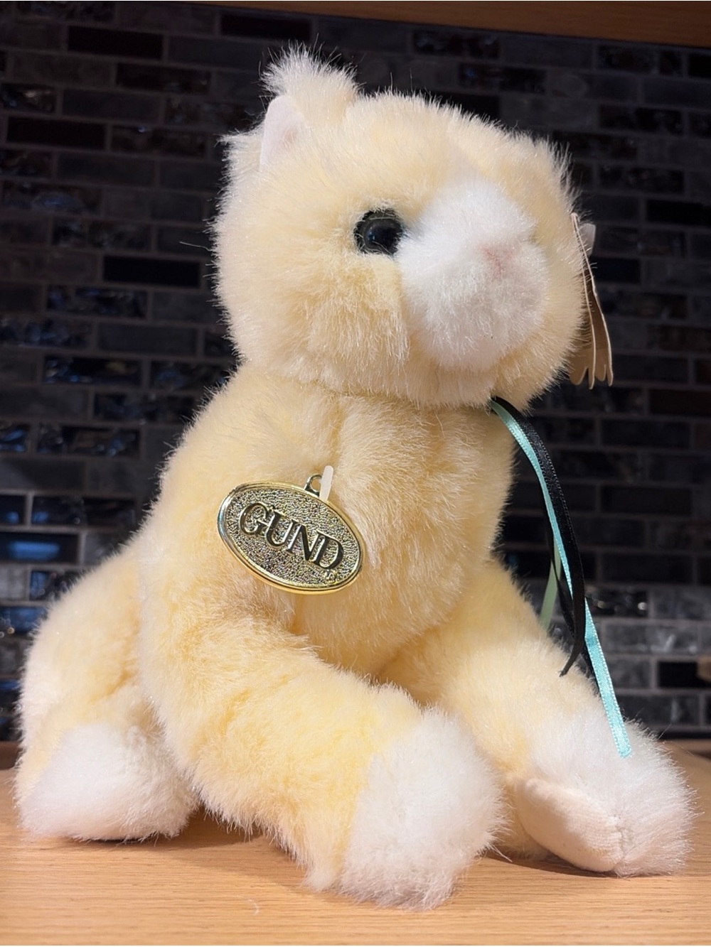 Vintage Gund Mittsy Cat Collectors Classics Plush Stuffed Animal Beige White